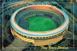 Three Rivers Stadium Aerial View Pittsburgh Pennsylvania Postcard