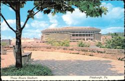 Three Rivers Stadium As Seen From The Point Park Postcard