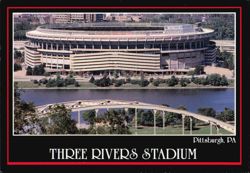 Three Rivers Stadium Home of Pirates and Steelers Postcard