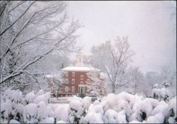 Bentley Hall Allegheny College Snow Meadville PA Postcard