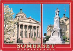 Somerset County Courthouse and Civil War Monument Postcard