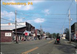 Main Street Horse and Buggy Postcard