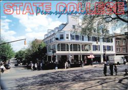 Downtown State College and The Corner Room Postcard
