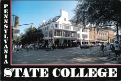 Hotel State College at Corner of Allen St and College Ave Postcard