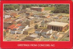 Aerial View of Downtown Concord Postcard