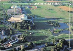 Milton Hershey School Founders Hall Aerial View Postcard