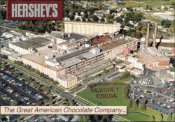 The Hershey Company Chocolate Factory Aerial View Postcard