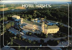 The Hotel Hershey Aerial View Resort Landscape Postcard