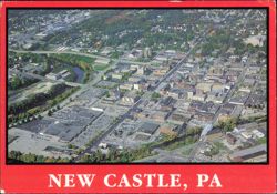 Aerial View of Downtown Postcard