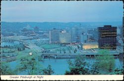 Greater Pittsburgh at Night as Seen from Mt. Washington Postcard