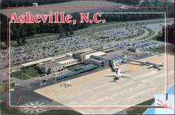 Asheville Regional Airport Aerial View Postcard