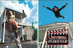 Universal Studios Tour Western Stunt Show Hollywood Postcard