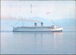 T.E.V. Princess Marguerite Cruise Ship in Victoria BC Postcard