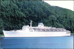 P&O Princess Cruises Fair Princess Ship in Port Postcard