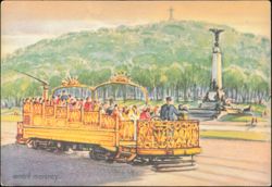 Sightseeing Tramway and Sir George-Etienne Cartier Monument Postcard