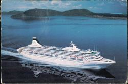 Princess Cruises Royal Princess Cruise Ship at Sea with Message Postcard