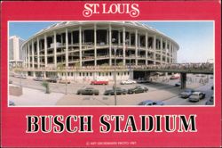 Busch Memorial Stadium St. Louis Cardinals Baseball Fans Postcard