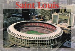 Busch Stadium and Downtown Skyline Postcard