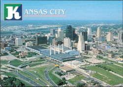 Downtown Kansas City Skyline and Bartle Hall Postcard