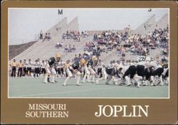 Missouri Southern State College Football Team Action Postcard