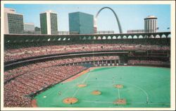 Busch Stadium and Gateway Arch View Postcard