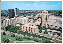 Crown Center Complex from Liberty Memorial Postcard