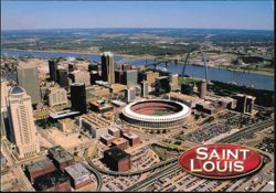Busch Stadium and Downtown Skyline Postcard