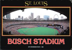 Busch Stadium Downtown St. Louis Panoramic Gametime View Postcard