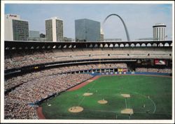 Busch Stadium Downtown St. Louis with Gateway Arch Postcard