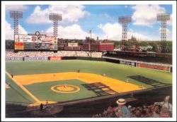 Splendid Sportsman's Park Baseball Stadium Artwork Postcard