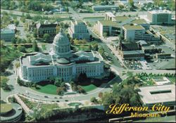 Missouri State Capitol Building and Surrounding Area Postcard