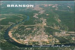 Taneycomo Lake Front Aerial View Postcard