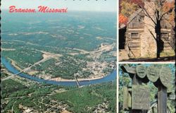 Aerial view, Old Matt's Cabin, and Water Clock Postcard