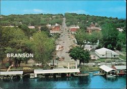 Lakefront at Main Street and Bridge Site Postcard