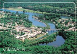 Aerial View of Branson, Missouri and Lake Taneycomo Postcard
