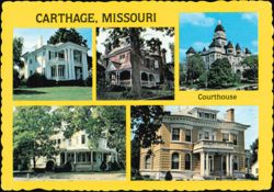 Historic Homes and Courthouse Postcard