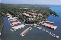 Aerial View of The Lodge of Four Seasons, Lake of the Ozarks Postcard