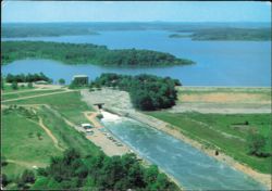 Lake Wappapello Dam and Spillway on St. Francis River Postcard