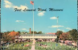 Post Headquarters, Fort Leonard Wood, Missouri Postcard