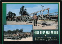 Engineer Training at Fort Leonard Wood Missouri Postcard
