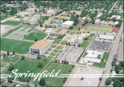 Southwest Missouri State University Campus Aerial View Postcard
