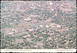 Southwest Missouri State University Campus Aerial View Postcard