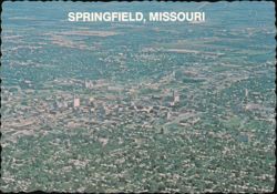 Aerial View of Queen City of the Ozarks Postcard