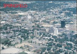 Queen City of the Ozarks Aerial View Postcard