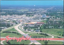 Aerial View of Interstate 44 and Business Route 65 Postcard