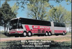 Mid-American Coaches Prevost H5-60 Articulated Motor Coach Postcard