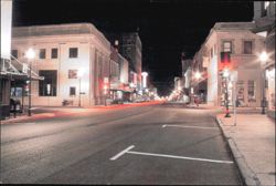 Historic Downtown at Night Postcard