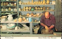 Potter at Work in Pottery Shop Postcard
