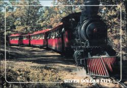 Silver Dollar City 1880's Steam Train Postcard