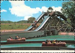 The Hoo Hoo Log Flume Ride at Six Flags Over Mid-America Postcard